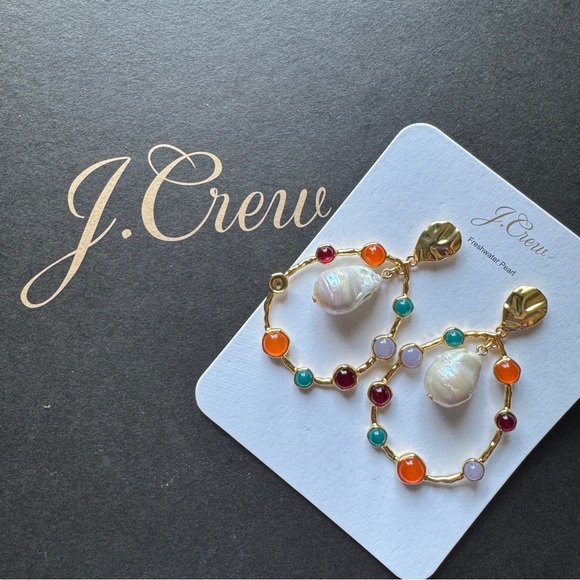 J. Crew Semi-precious stone statement earrings - Picture 3 of 6